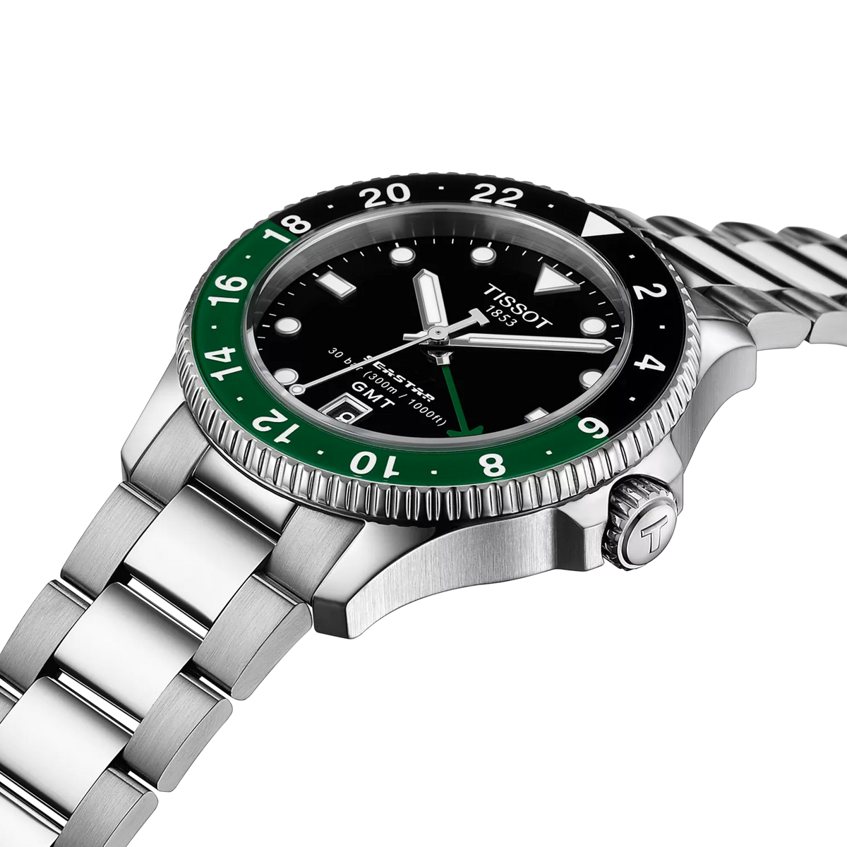 Reloj Tissot Seastar 1000 T120.852.11.051.00 — GMT Cuarzo Suizo 40mm Negro 300m