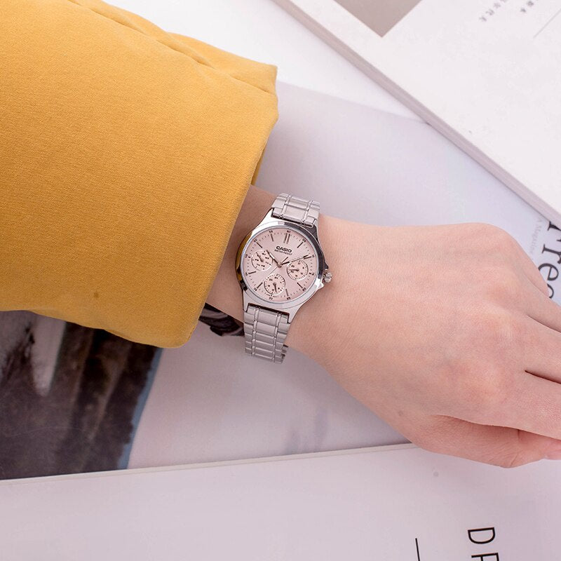 Reloj Casio LTP-V300D-4A — Clásico Multifunción Champagne