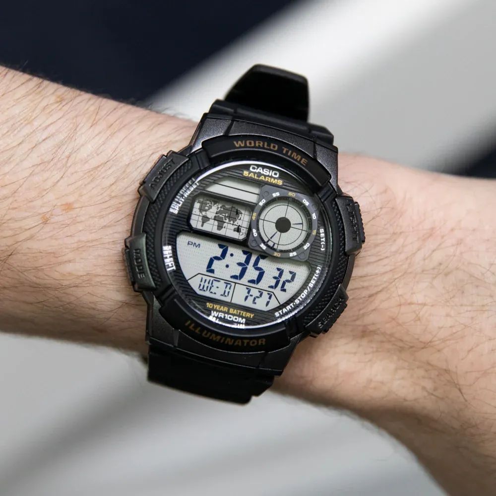 Reloj Casio AE-1000W-1AV — Digital Multifunción Negro 200m