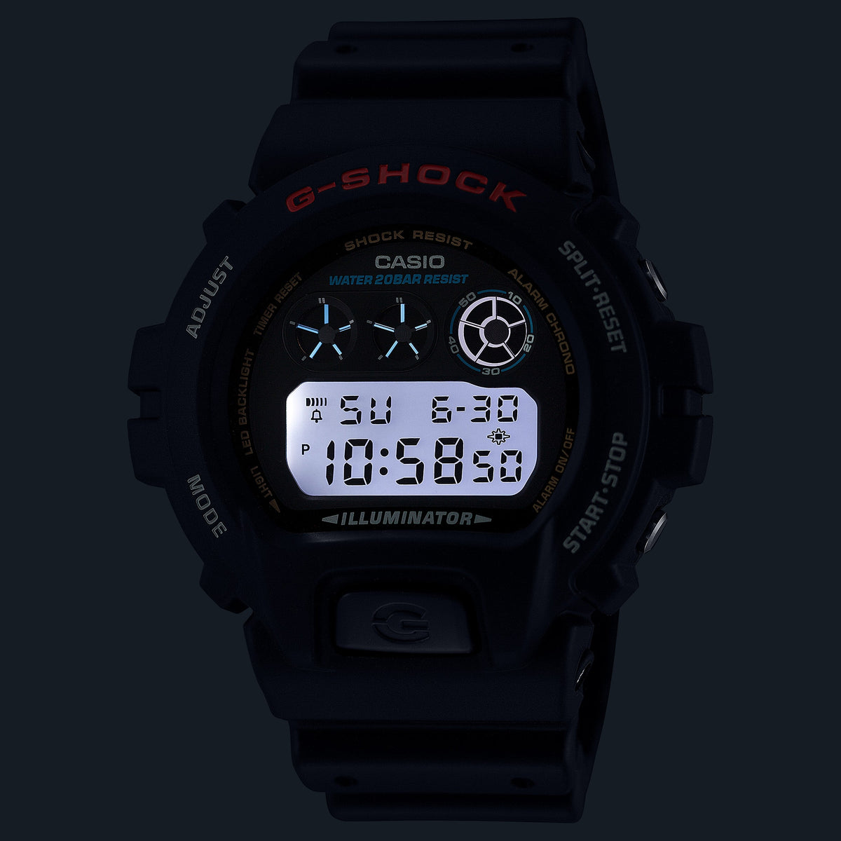 Reloj Casio G-Shock DW-6900U-1 — Digital Clásico 90s 50.8mm Negro 200m