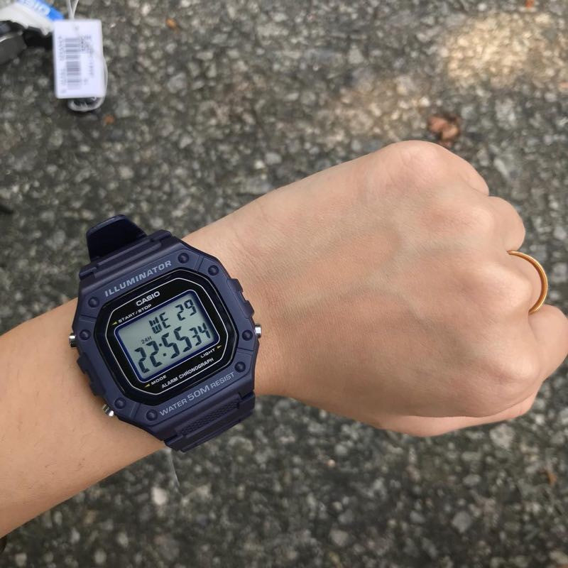 Reloj Casio W-218H-2AV — Digital Deportivo Azul
