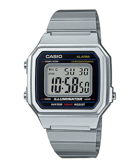 Reloj Casio B-650WD-1A — Vintage Digital Compacto Plateado