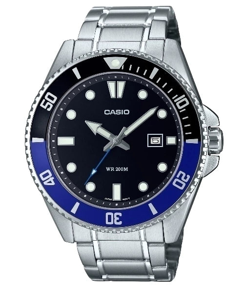 Reloj Casio MDV-107D-1A2V — Diver Pro Analógico Negro Acero Batman