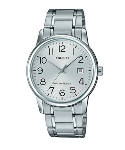 Reloj Casio MTP-V002D-7B — Analógico Clásico Acero Esfera Blanca