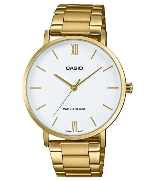 Casio | Minimalista Gold & White | MTP-VT01G-7B