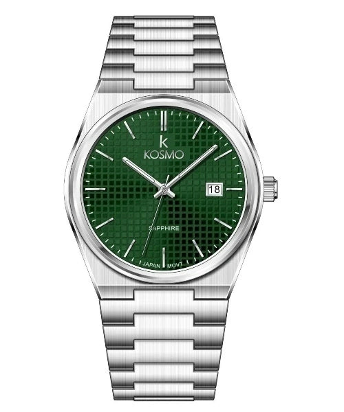 Reloj Kosmo S004S-VJ42 Colección Zafiro Plateado Esfera Verde