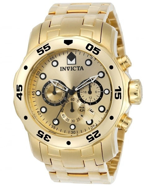 Reloj Invicta 0074 Pro Diver — Analógico Acero Dorado Diver 200m