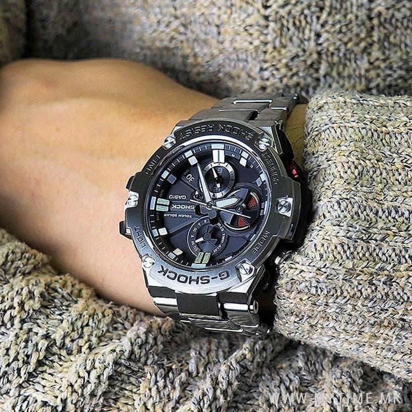 Reloj Casio G-Shock GST-B100D-1A — G-STEEL Bluetooth Solar Negro 200m