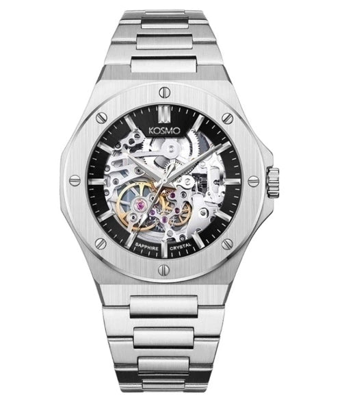 Reloj Kosmo 336-6-2 Automático Esqueleto Plateado