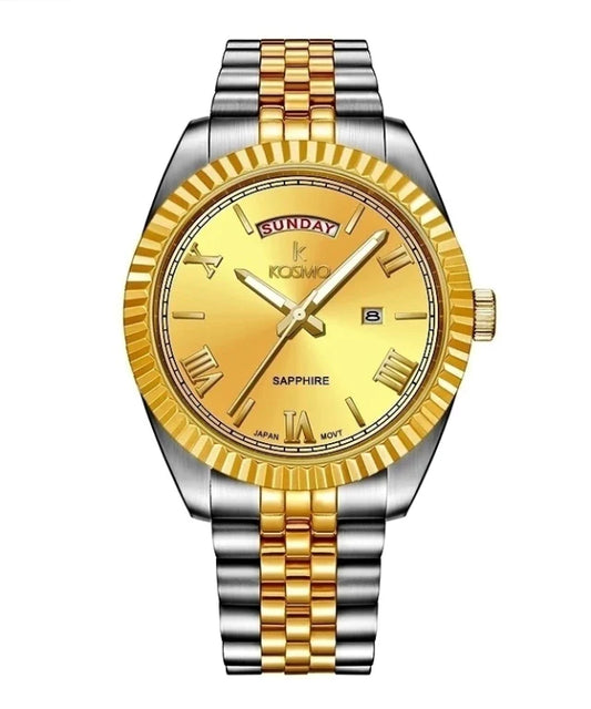 Kosmo | Two-Tone Gold Sunray Zafiro | 583s-7