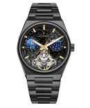 Reloj Kosmo 644-6-2-001 Automático Fase Lunar Cielo Estrellado Colección Zafiro Full Black