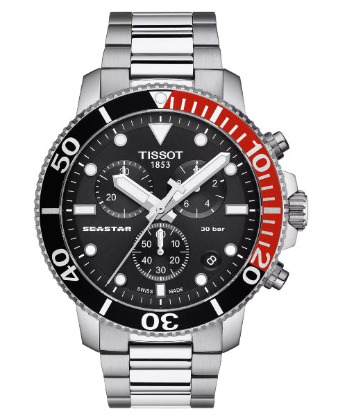 Reloj Tissot Seastar 1000 T120.417.11.051.01 — Cronógrafo Diver Suizo 45mm 300m