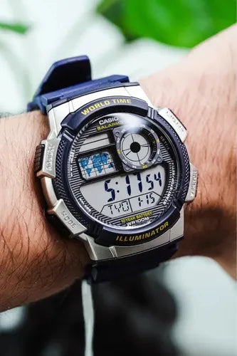 Reloj Casio AE-1000W-2AV — Digital Multifunción Azul Marino 200m