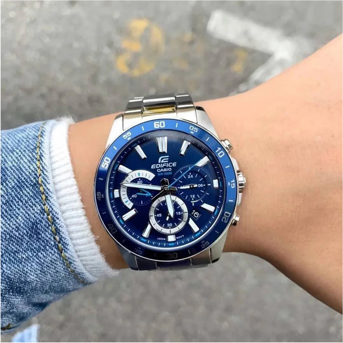 Reloj Casio Edifice EFV-570D-2AV — Cronógrafo Cuarzo 43.8mm Azul