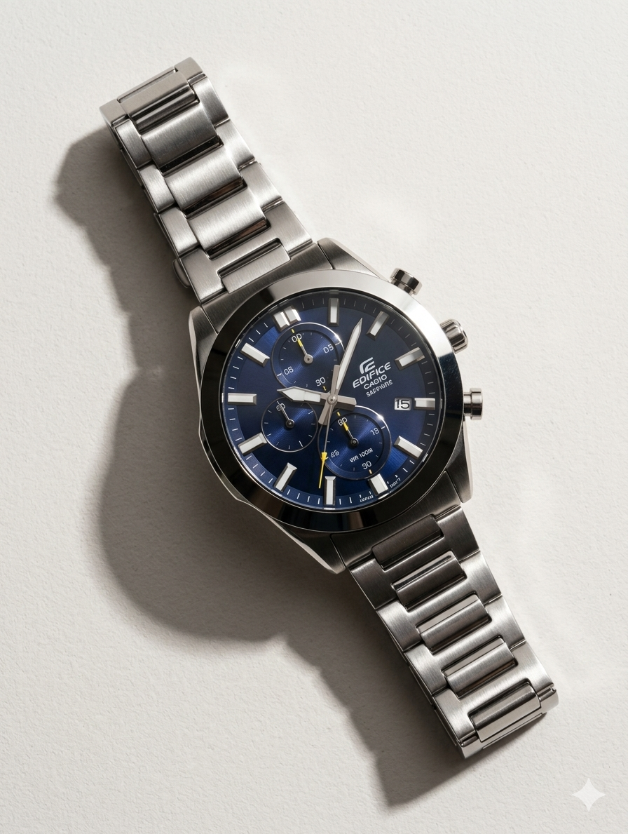 Casio Edifice Premium | Cronógrafo Zafiro Azul | EFB-710D