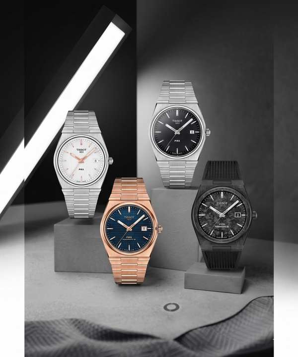 Reloj Tissot PRX con brazalete integrado de acero