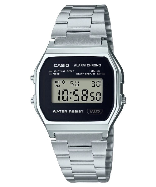 Reloj Casio A158WEA-1 — Vintage Digital Negro