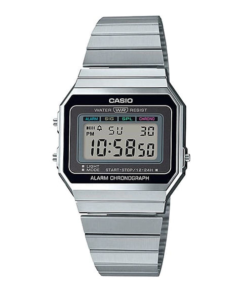 Reloj Casio A700W-1A — Vintage Digital Unisex Plateado