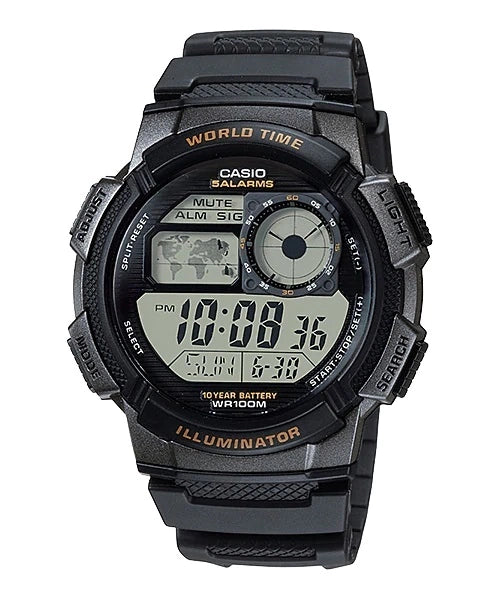 Reloj Casio AE-1000W-1AV — Digital Multifunción Negro 200m