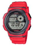 Reloj Casio AE-1000W-4AV — Digital Multifunción Rojo Deportivo 200m