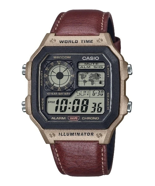 Casio Digital | Cuero & Estilo Viajero | AE-1200WHL-5AV