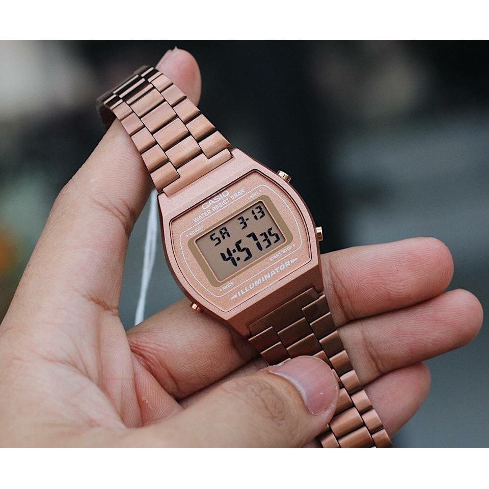 Reloj Casio B-640WC-5A — Vintage Digital Oro Rosa