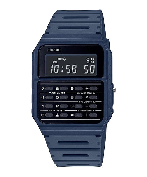 Reloj Casio CA-53WF-2B — Calculadora Retro Azul Edición Color
