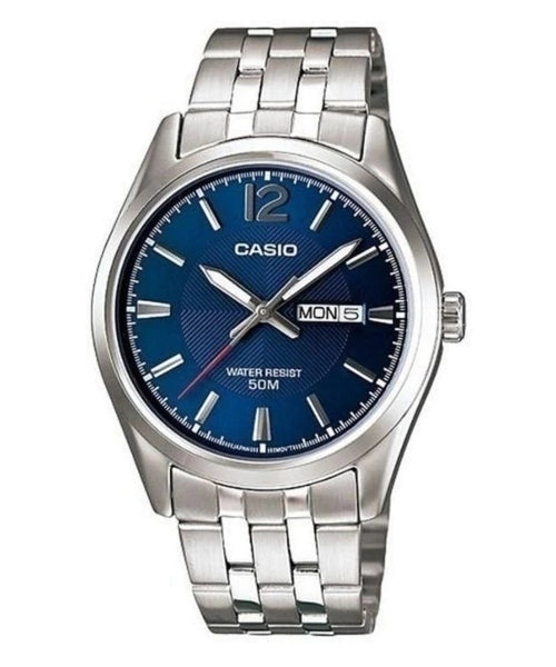 Reloj Casio MTP-1335D-2AV — Analógico Clásico Acero Esfera Azul
