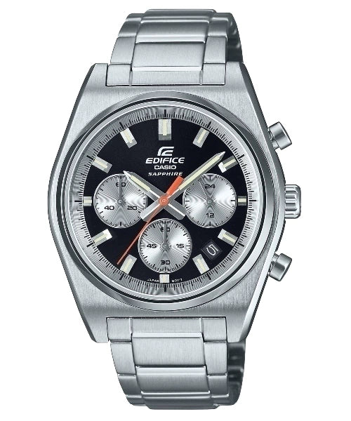 Casio Edifice Premium | Cristal Zafiro & Esfera Negra | EFB-730D