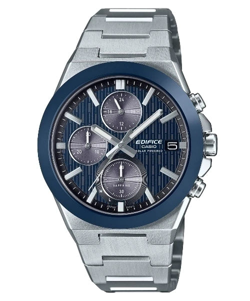 Reloj Casio Edifice EFS-S650D-2A — Solar Zafiro 40.9mm Azul