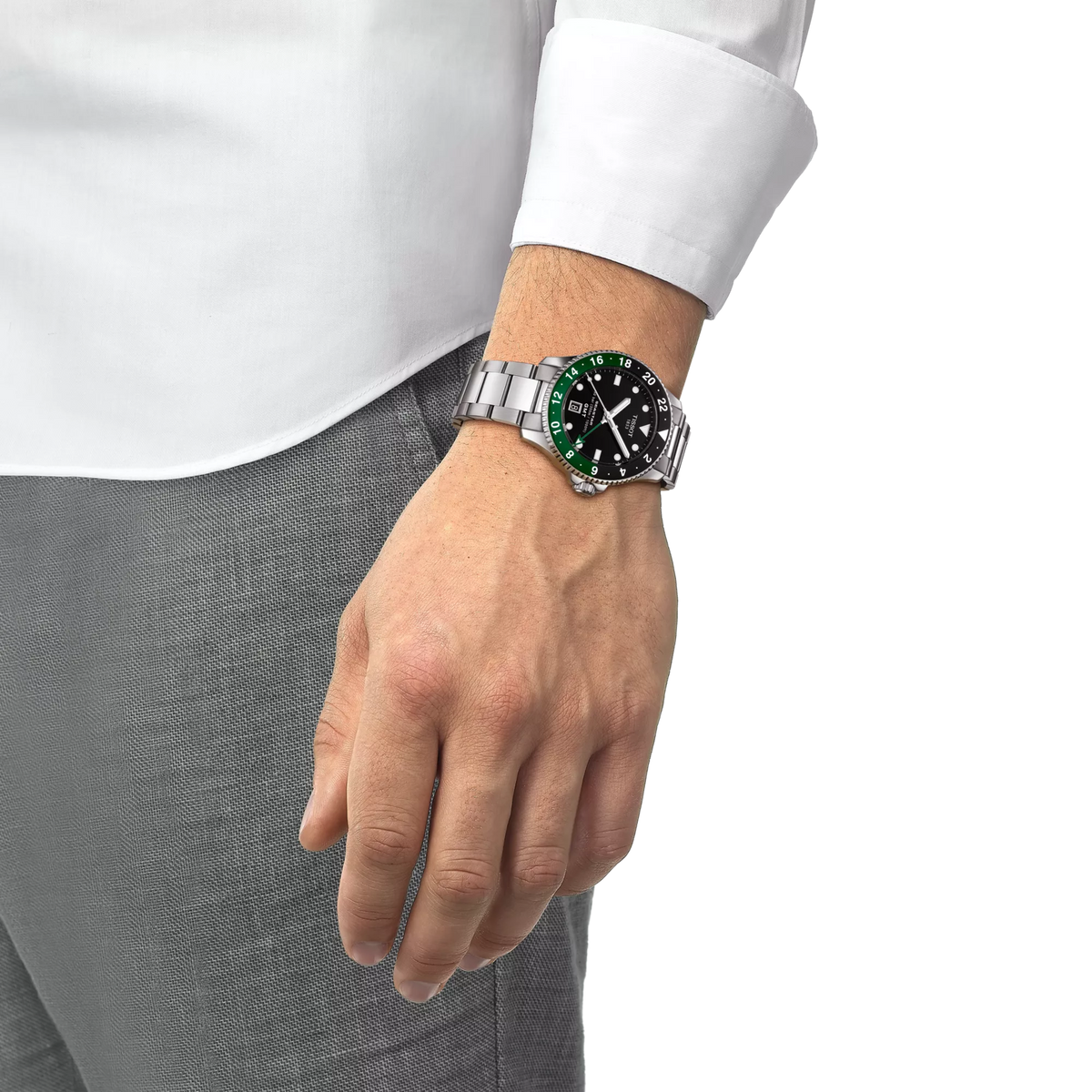 Reloj Tissot Seastar 1000 T120.852.11.051.00 — GMT Cuarzo Suizo 40mm Negro 300m
