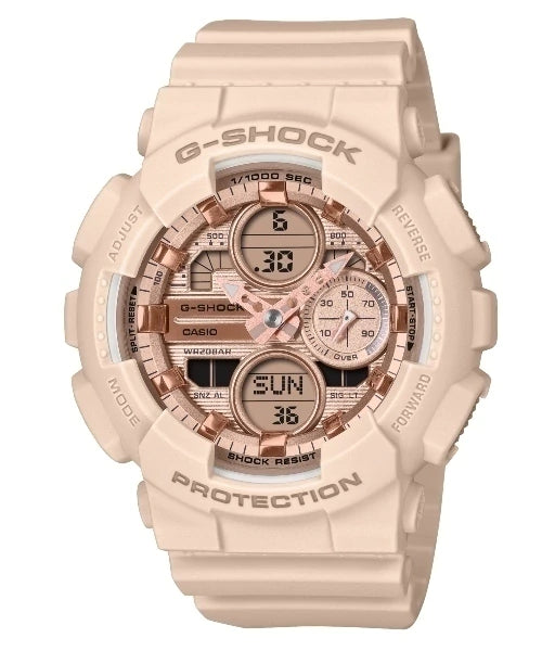 Reloj Casio G-Shock GMA-S140PG-4A — Analógico-Digital Rosa Dorado