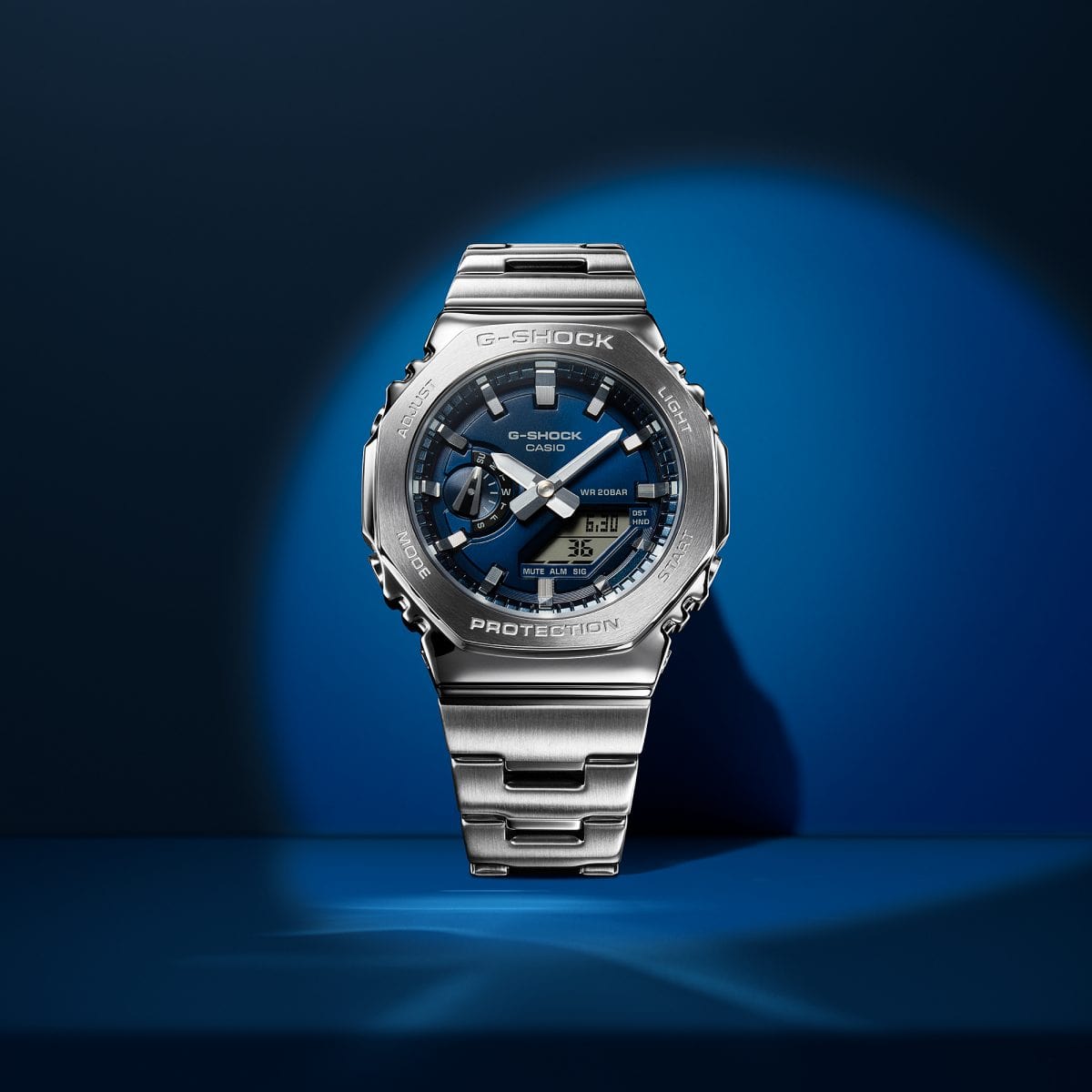 Reloj Casio G-Shock GM-2110D-2B — G-STEEL Octogonal Azul 200m