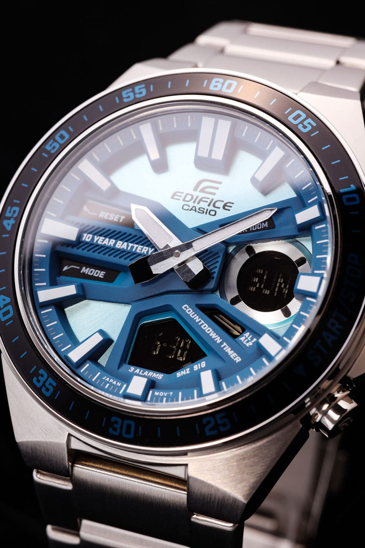Reloj Casio Edifice EFV-C110D-2B — Analógico-Digital 51.3mm Azul