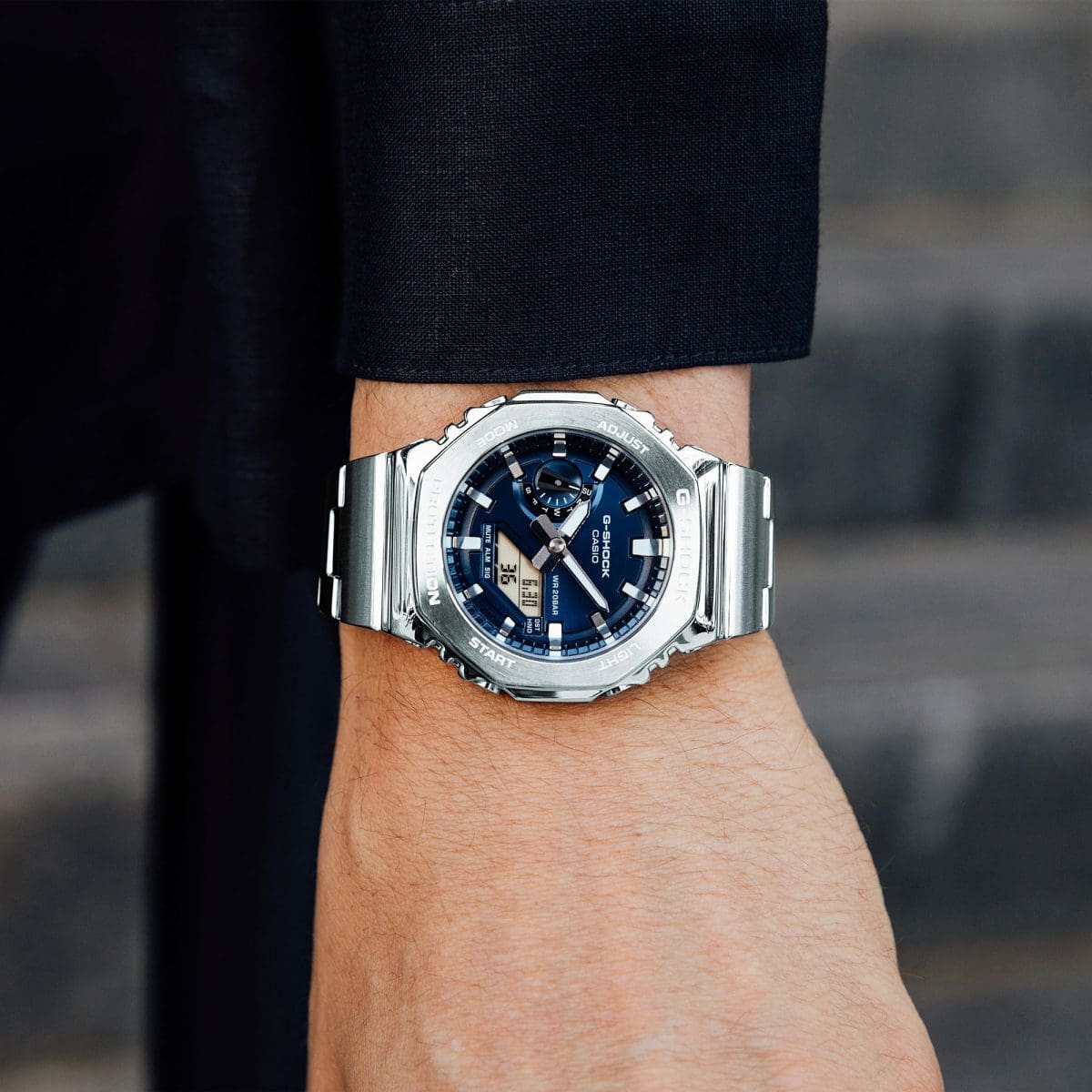 Reloj Casio G-Shock GM-2110D-2B — G-STEEL Octogonal Azul 200m