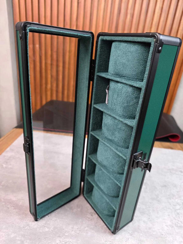 Relojera Mediana Verde | Protección Superior para 6 Piezas