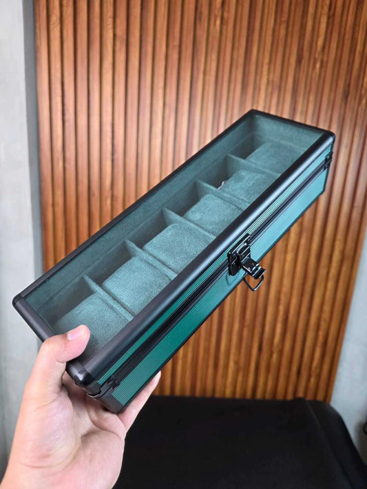 Relojera Mediana Verde | Protección Superior para 6 Piezas