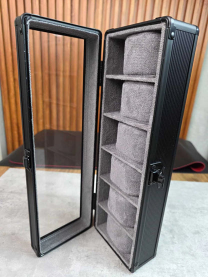 Relojera Mediana Negro | Protección Superior para 6 Piezas