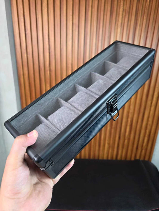 Relojera Mediana Negro | Protección Superior para 6 Piezas