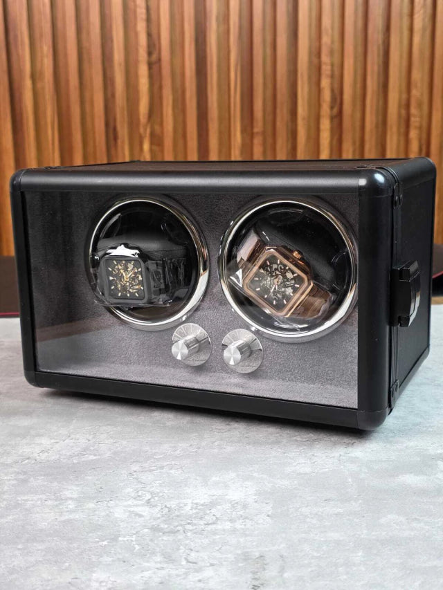 Relojera para Relojes Automaticos | Bobinadora Silenciosa en Aluminio (2 Puestos)