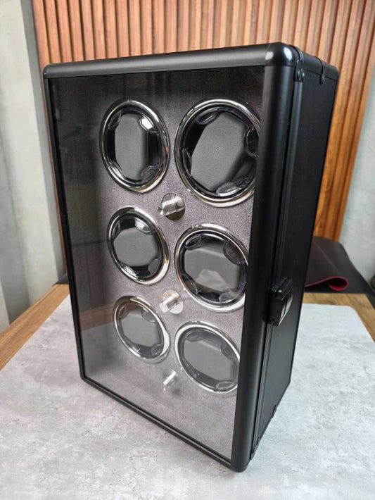 Relojera para Relojes Automaticos | Bobinadora Silenciosa en Aluminio (6 Puestos)