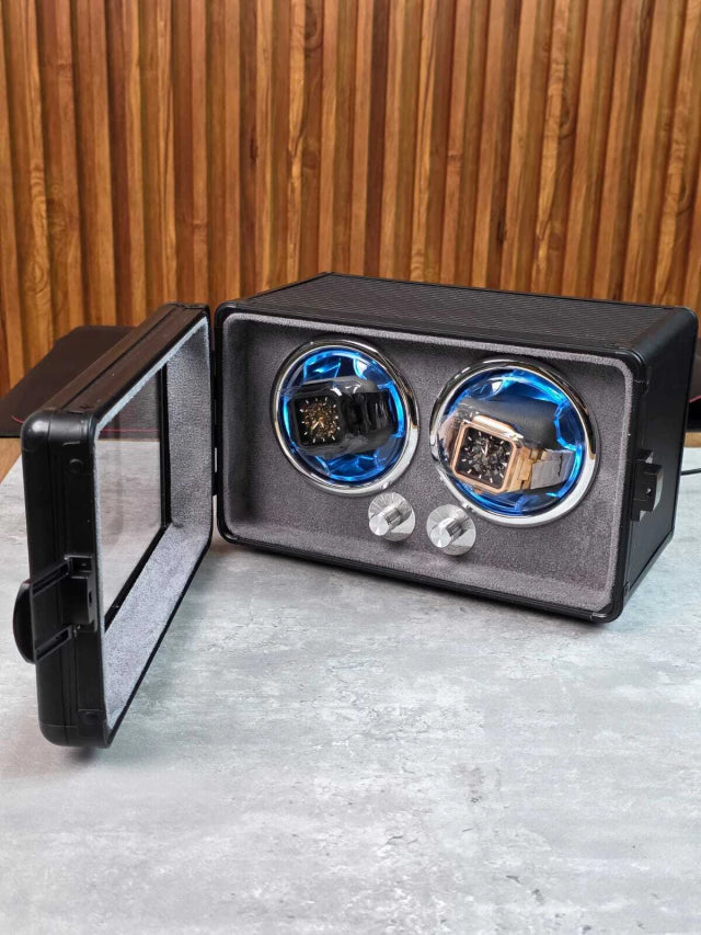 Relojera para Relojes Automaticos | Bobinadora Silenciosa en Aluminio (2 Puestos)