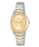 Reloj Casio LTP-1128G-9A — Clásico Elegante Compacto Bicolor