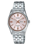 Reloj Casio LTP-1335D-4AV — Clásico Elegante Plateado Rosa