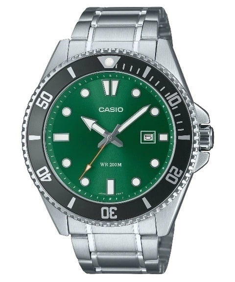 Reloj Casio MDV-107D-3A2V — Diver Pro Hulk Verde Acero 100m