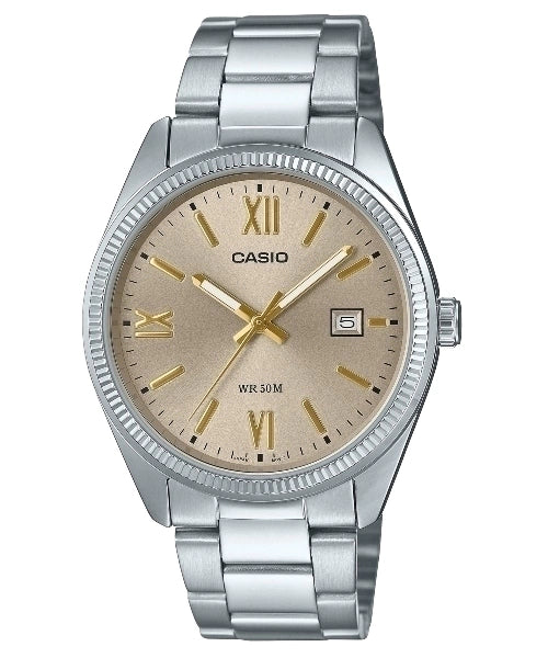 Casio Enticer | Champagne Fluted Bezel | MTP-1302DD-9AV