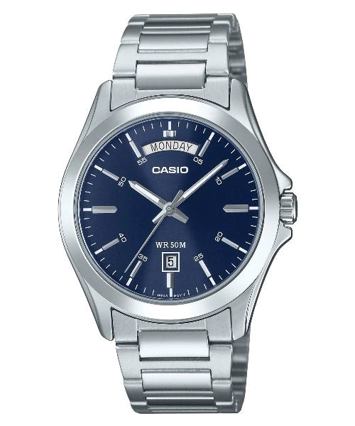 Casio Enticer | Deep Blue Day-Date Style | MTP-1370D-2A2V