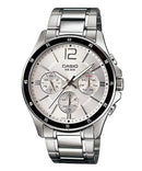 Reloj Casio MTP-1374D-7AV — Analógico Premium Acero Esfera Blanca Multifunción