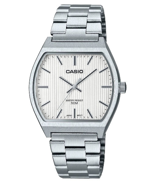 Casio | Rectangular Silver Classic | MTP-B140D-7AV