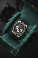 Reloj Kosmo 636-7-2 Cronógrafo Colección Zafiro Oro Rosa Esfera Negra